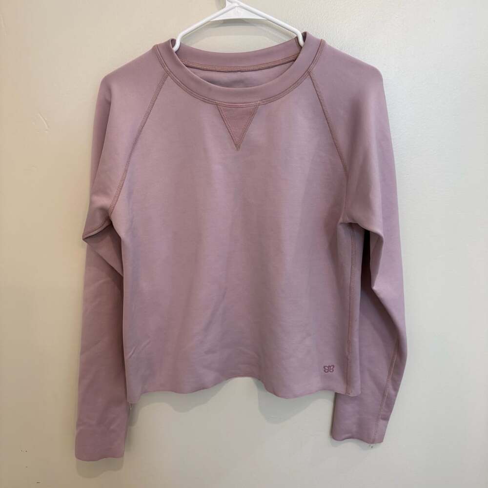 Albion Pink Long Sleeve Raglan Crewneck Sweatshirt size small